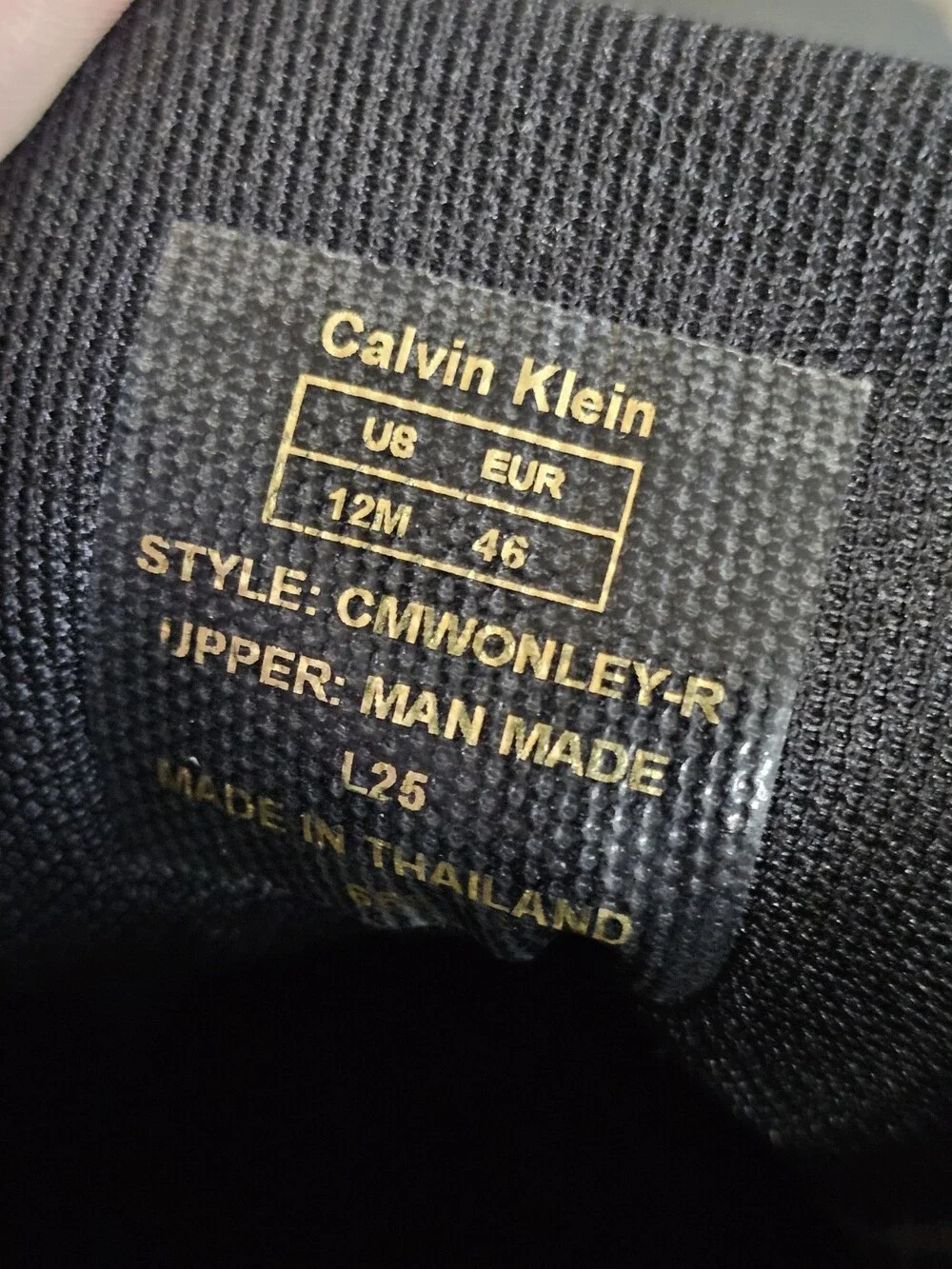 Calvin Klein CMWONLEY-R Men’s 12M Black Gum Sole Low Top Sneakers New
